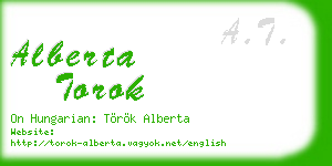 alberta torok business card
